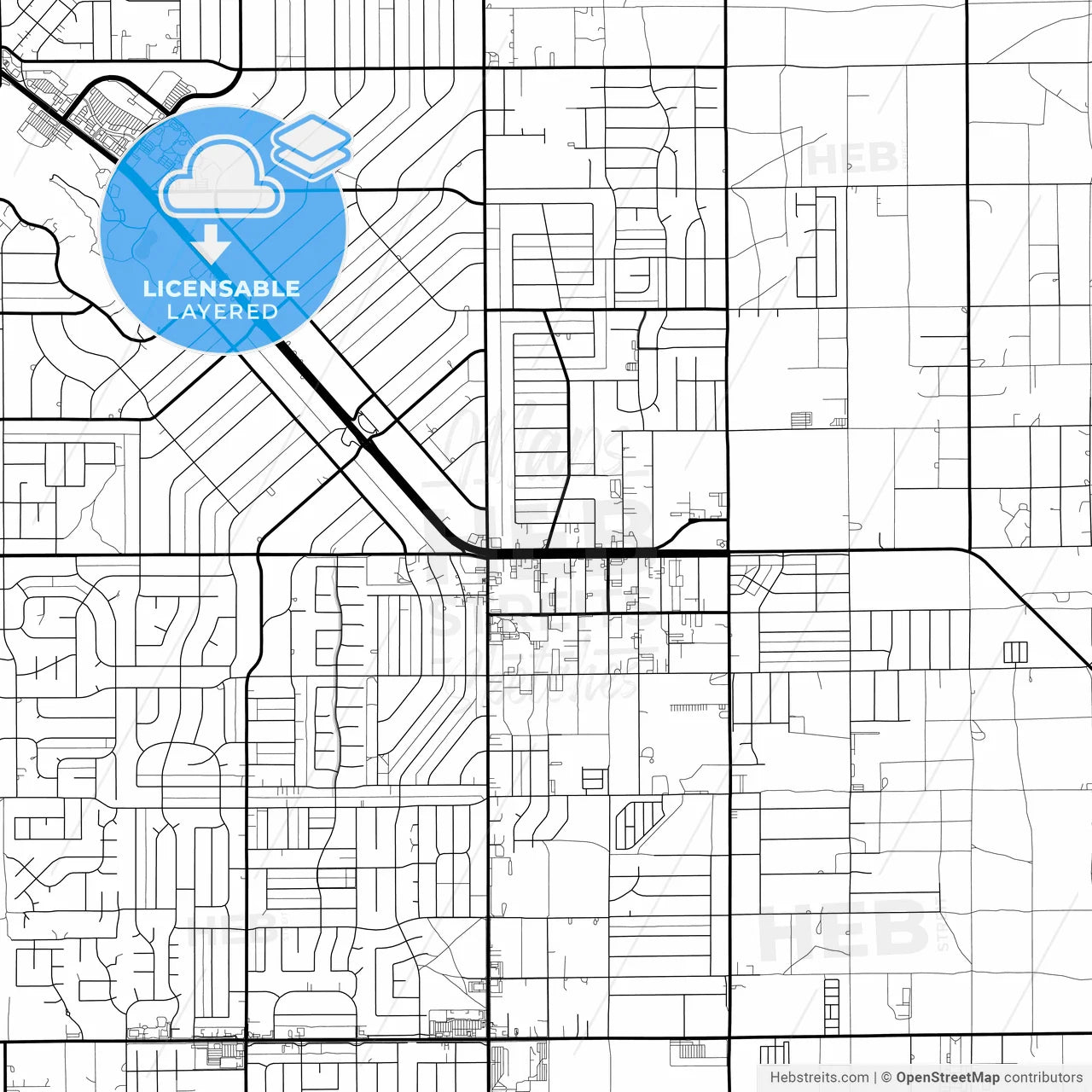 Layered PDF map of Apple Valley, California, United States