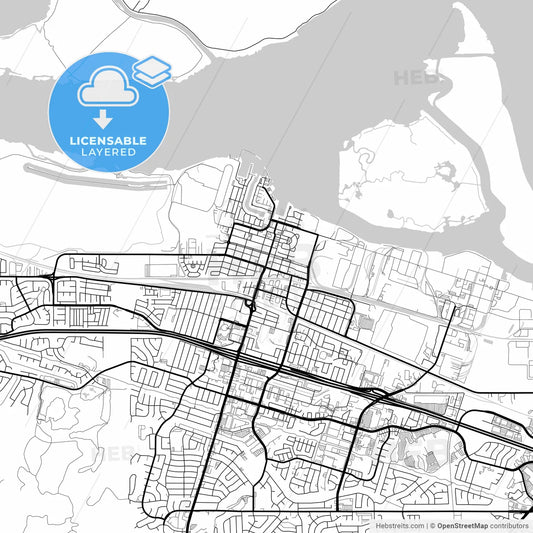 Layered PDF map of Pittsburg, California, United States