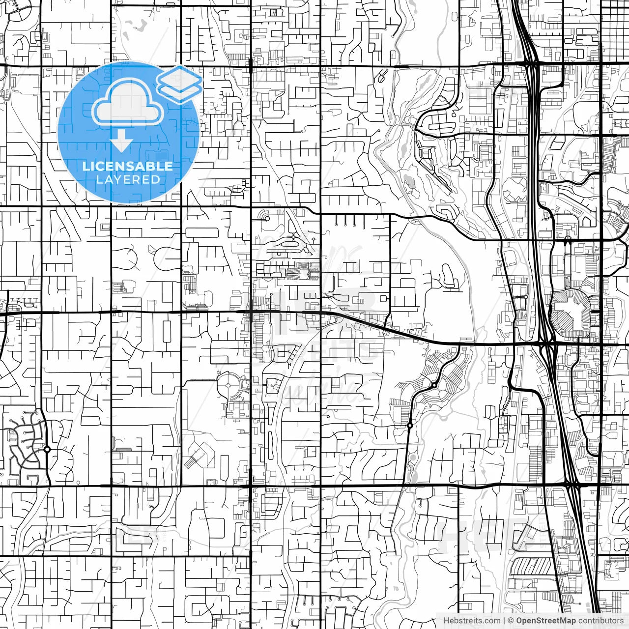 Layered PDF map of South Jordan, Utah, United States