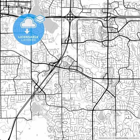 Layered PDF map of Woodbury, Minnesota, United States