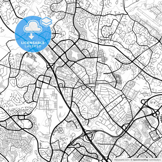 Layered PDF map of Gaithersburg, Maryland, United States