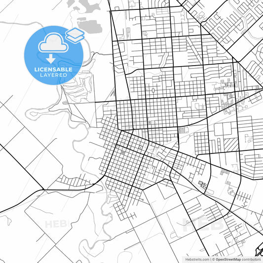 Layered PDF map of Victoria, Texas, United States