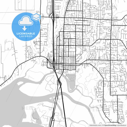Layered PDF map of Marysville, Washington, United States