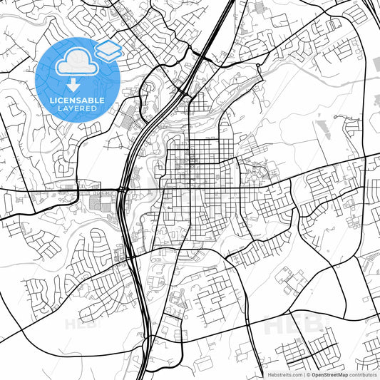 Layered PDF map of Georgetown, Texas, United States