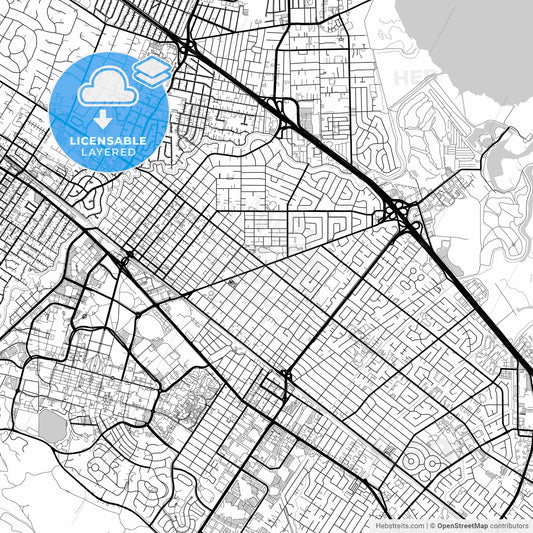 Layered PDF map of Palo Alto, California, United States