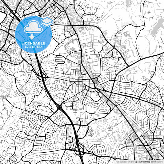 Layered PDF map of Rockville, Maryland, United States