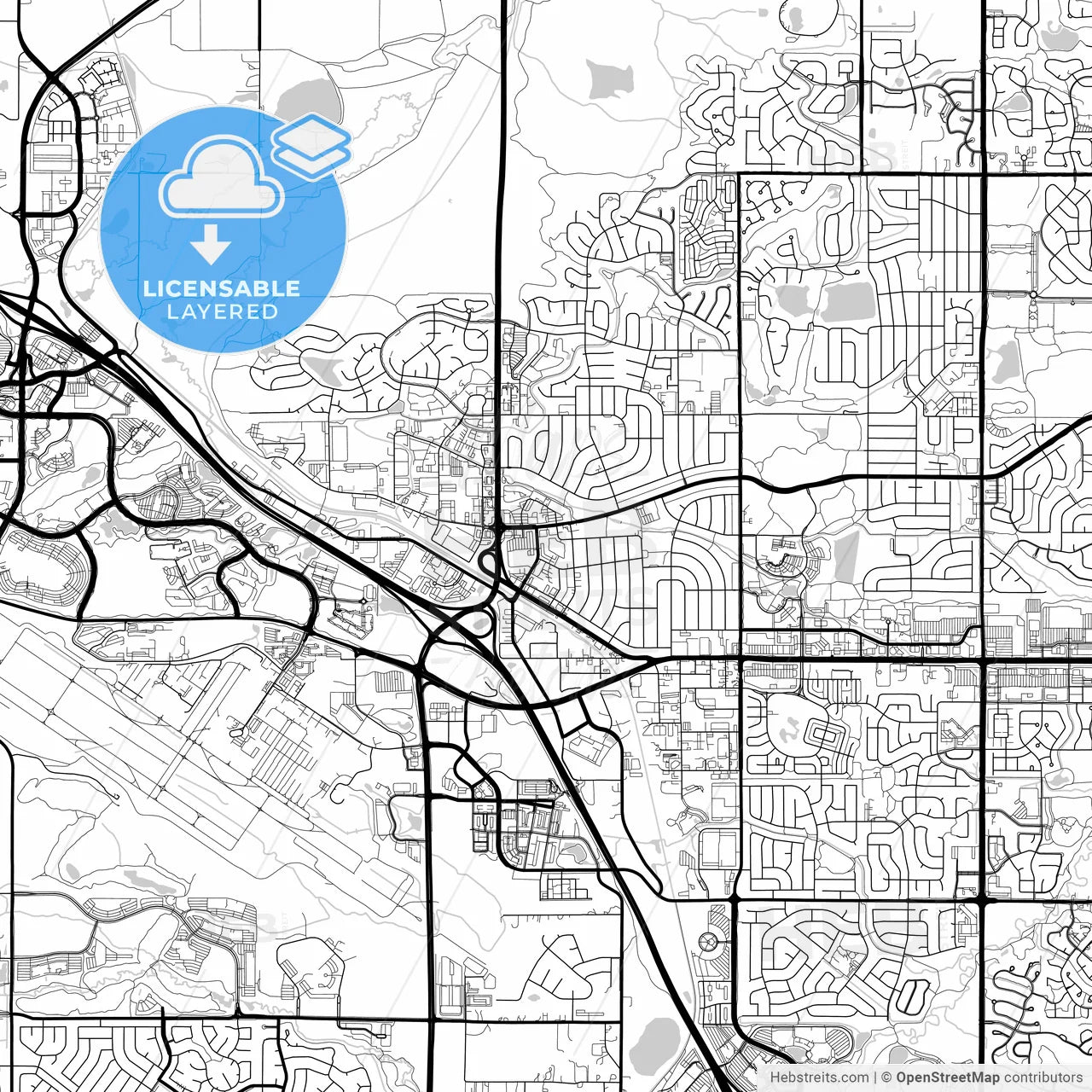 Layered PDF map of Broomfield, Colorado, United States
