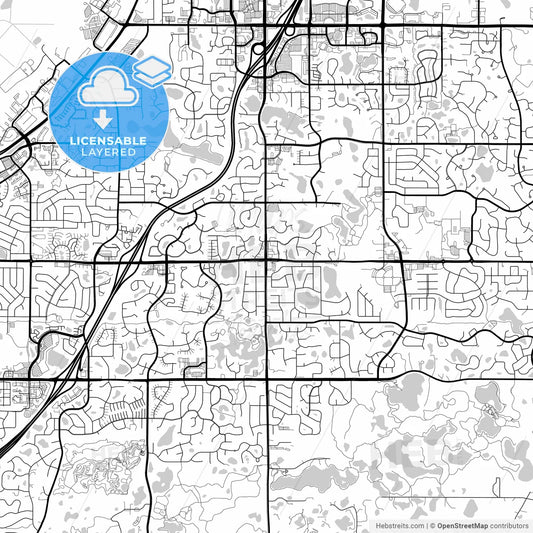 Layered PDF map of Eagan, Minnesota, United States