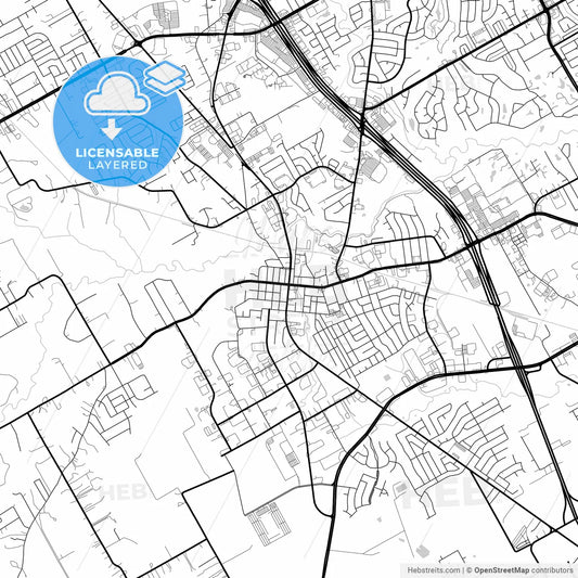 Layered PDF map of Mansfield, Texas, United States