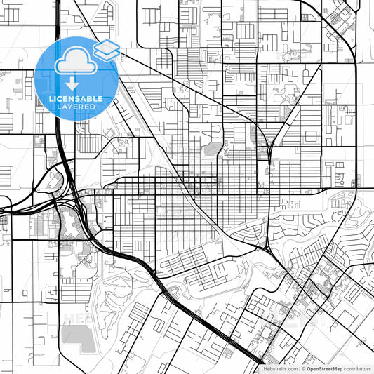 Layered PDF map of Harlingen, Texas, United States