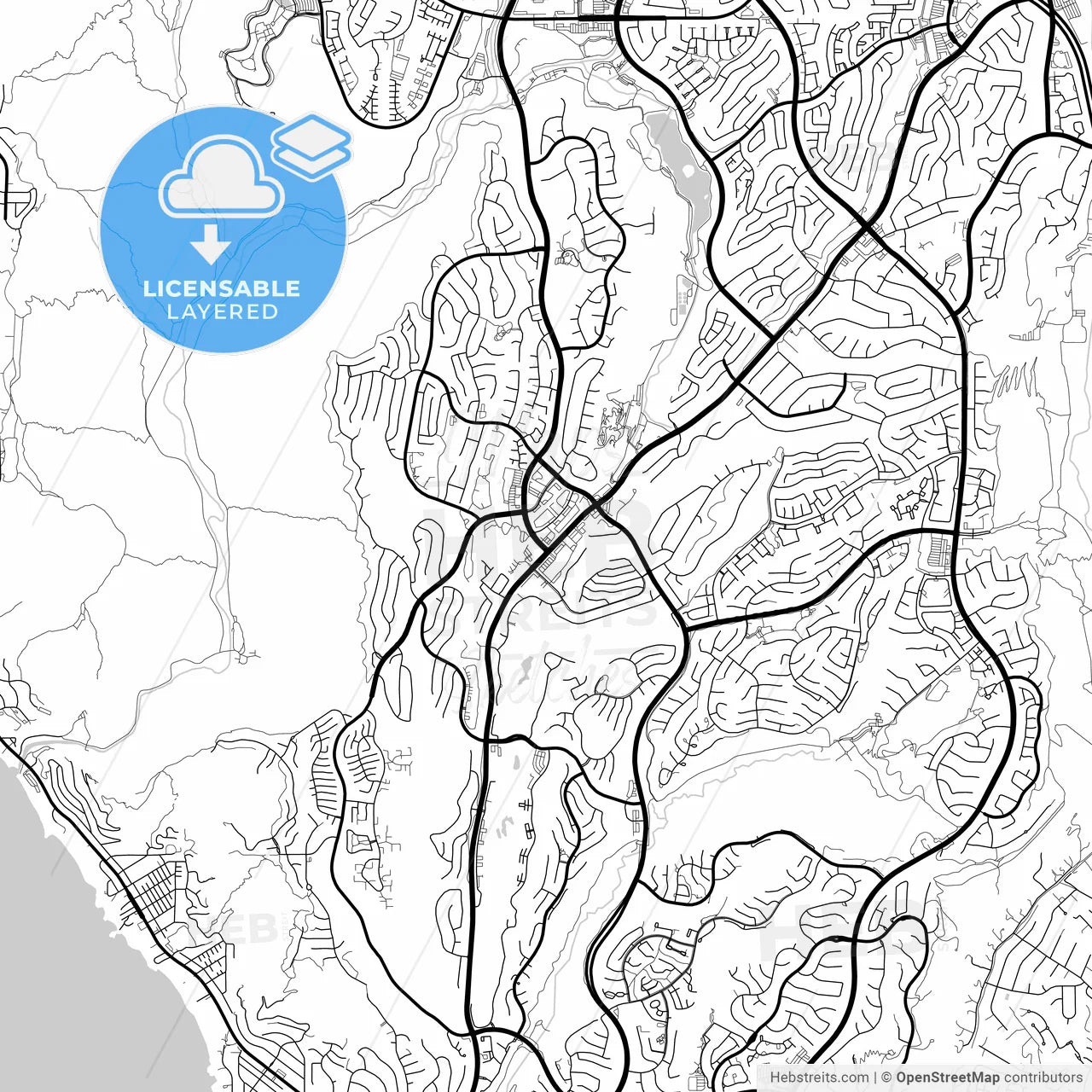 Layered PDF map of Laguna Niguel, California, United States