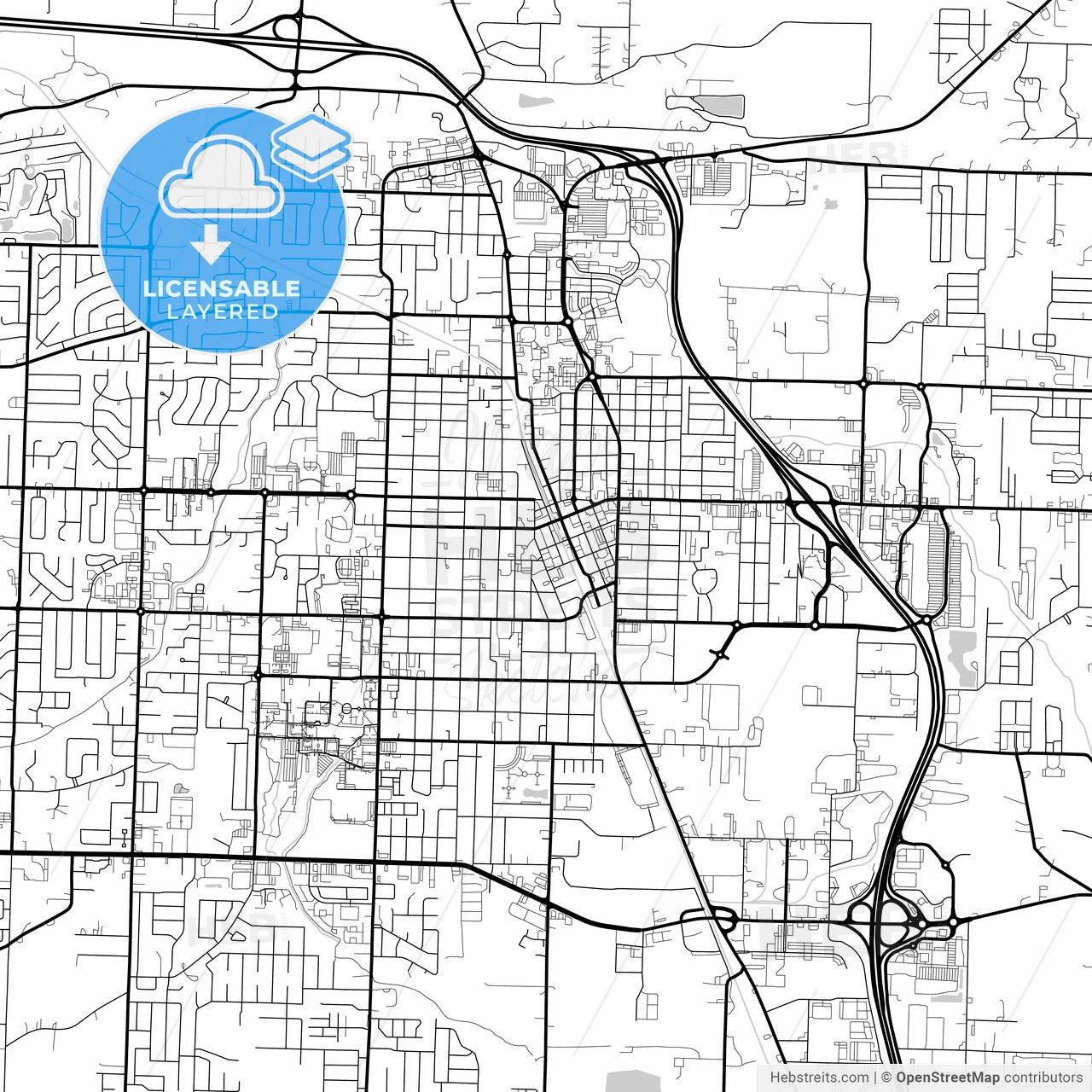 Layered PDF map of Conway, Arkansas, United States