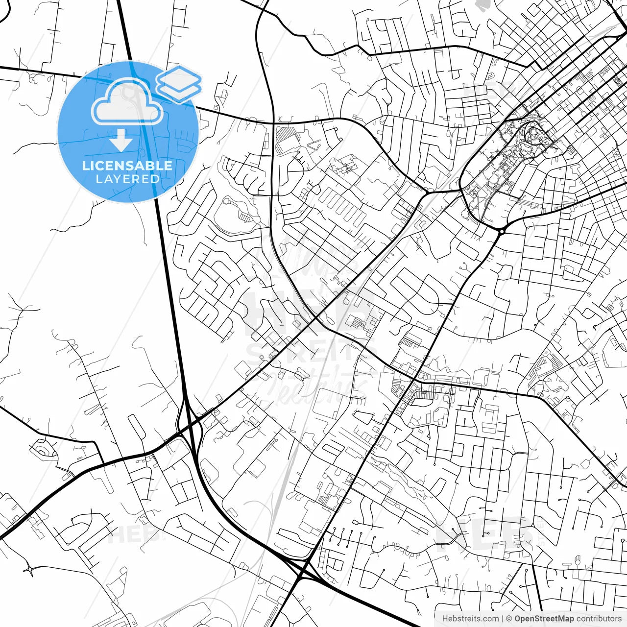 Layered PDF map of Bowling Green, Kentucky, United States