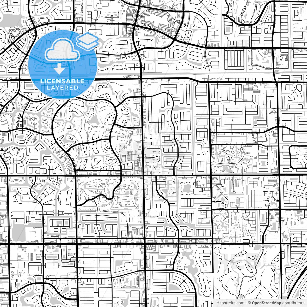 Layered PDF map of Tamarac, Florida, United States