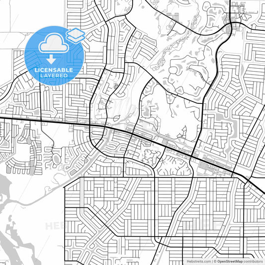 Layered PDF map of North Port, Florida, United States