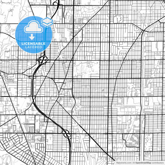 Layered PDF map of Skokie, Illinois, United States