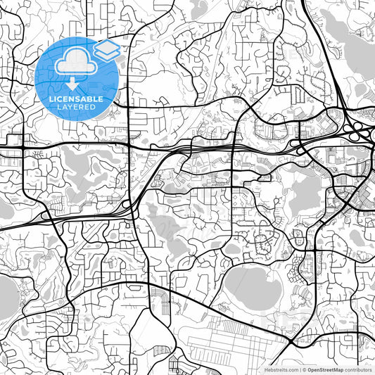 Layered PDF map of Eden Prairie, Minnesota, United States