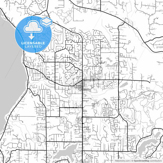 Layered PDF map of Sammamish, Washington, United States