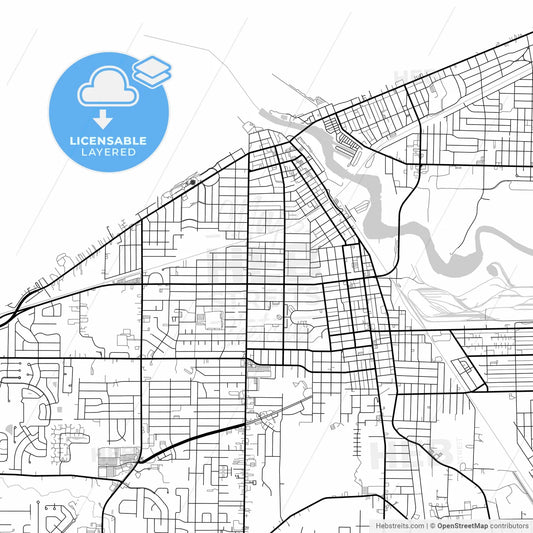 Layered PDF map of Lorain, Ohio, United States