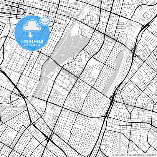 Layered PDF map of Pico Rivera, California, United States