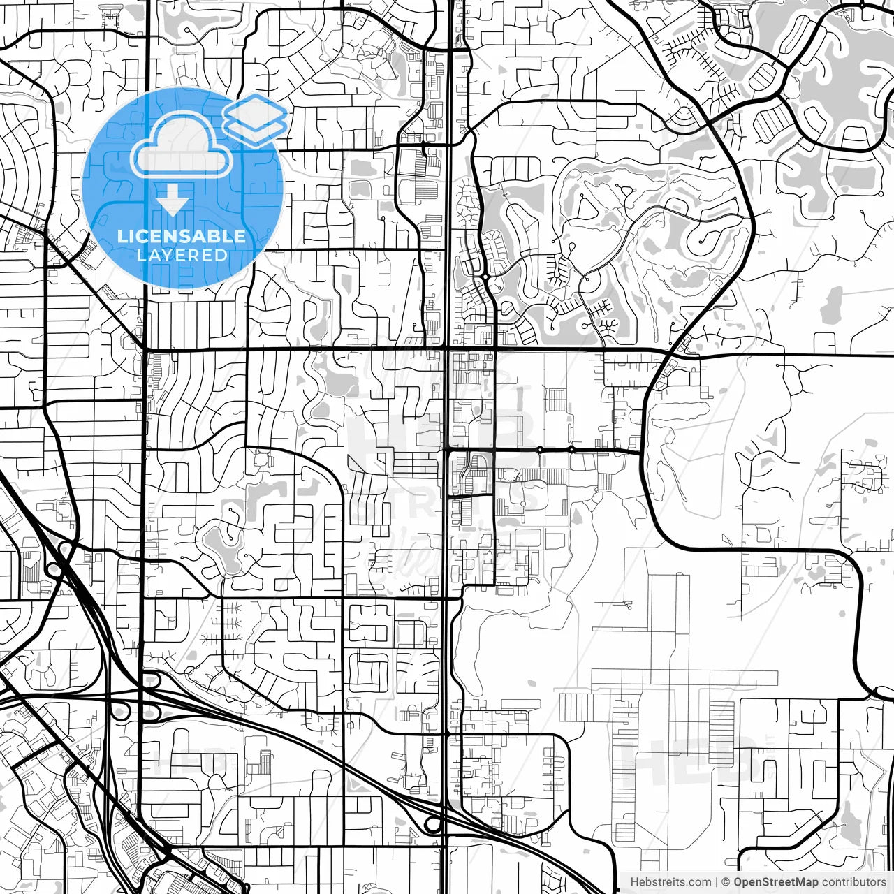 Layered PDF map of Blaine, Minnesota, United States