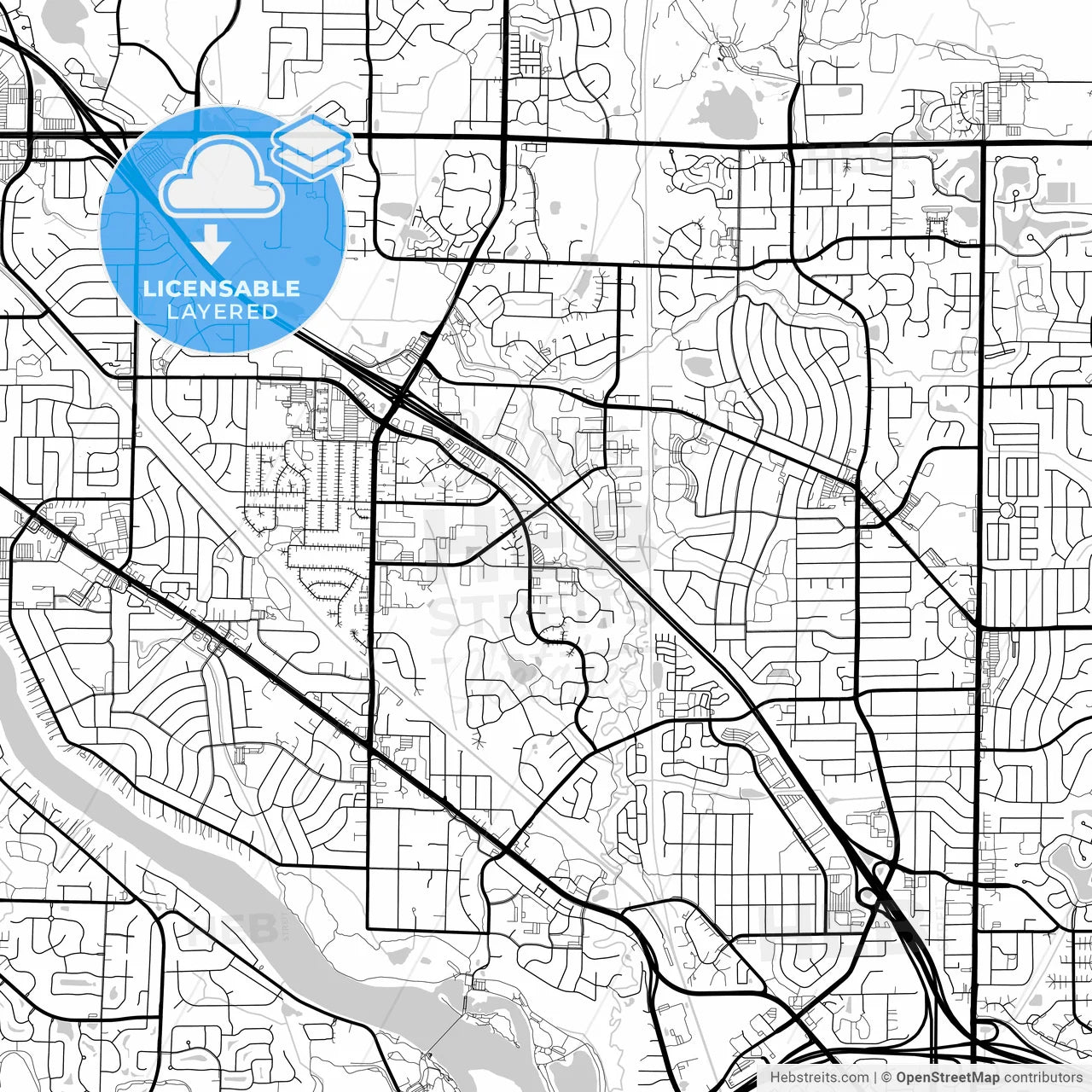 Layered PDF map of Coon Rapids, Minnesota, United States