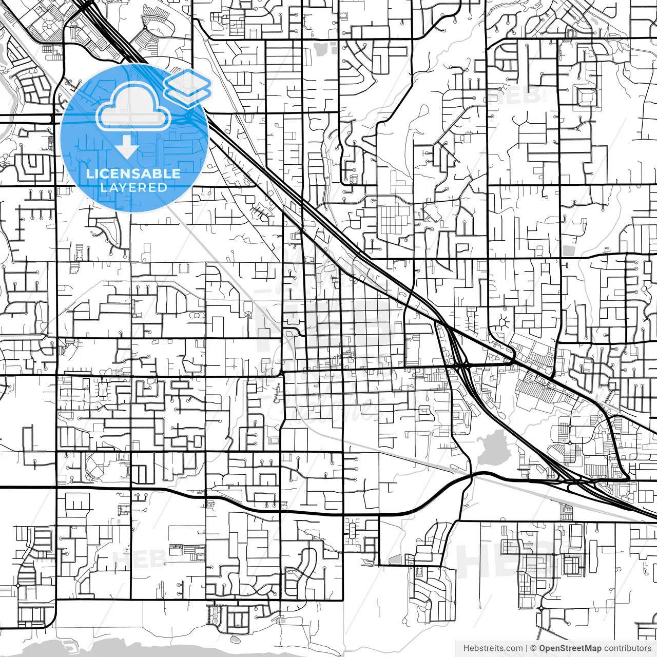 Layered PDF map of Lehi, Utah, United States