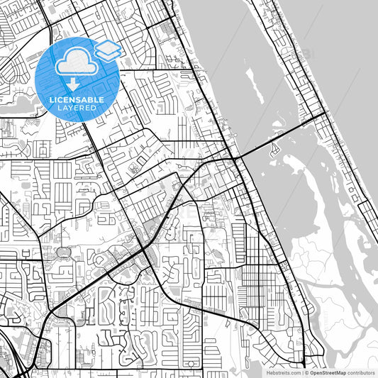Layered PDF map of Port Orange, Florida, United States