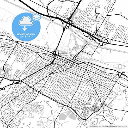 Layered PDF map of Utica, New York, United States