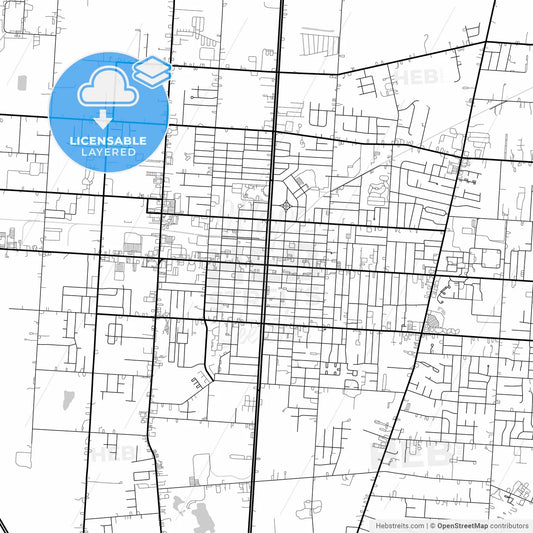 Layered PDF map of Vineland, New Jersey, United States