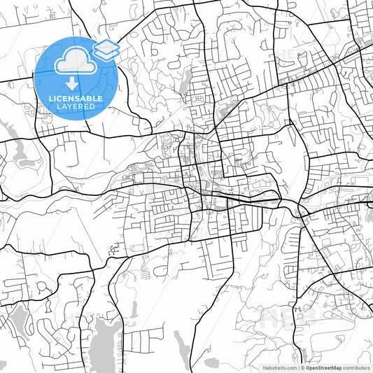 Layered PDF map of Bristol, Connecticut, United States