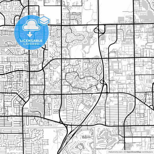 Layered PDF map of Coconut Creek, Florida, United States