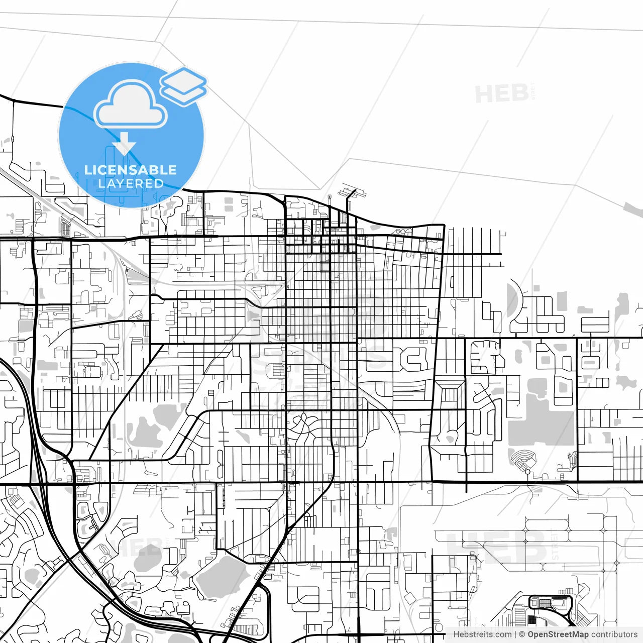 Layered PDF map of Sanford, Florida, United States