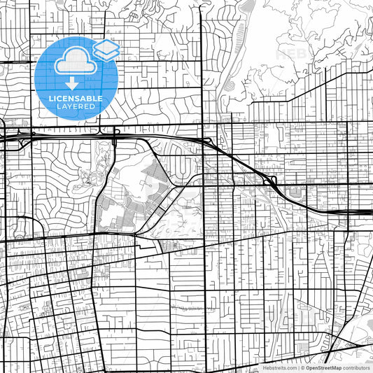 Layered PDF map of Arcadia, California, United States