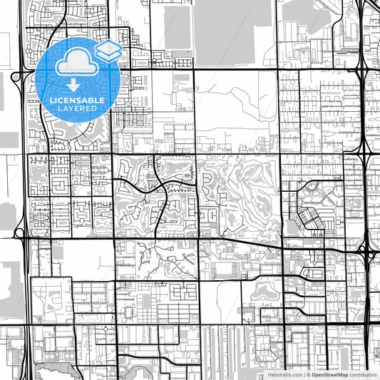Layered PDF map of Doral, Florida, United States