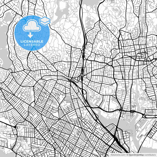 Layered PDF map of Medford, Massachusetts, United States