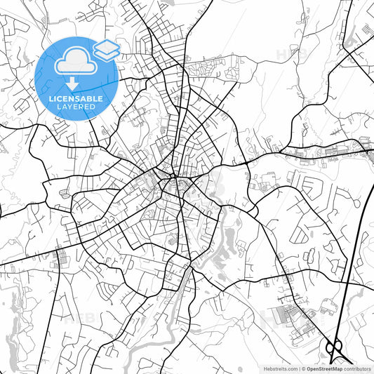 Layered PDF map of Taunton, Massachusetts, United States