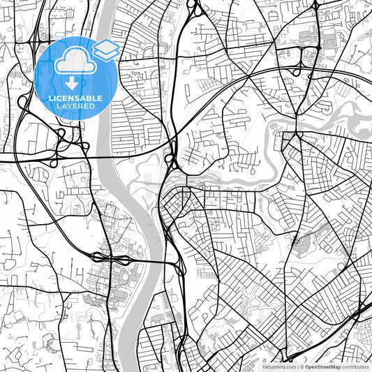 Layered PDF map of Chicopee, Massachusetts, United States