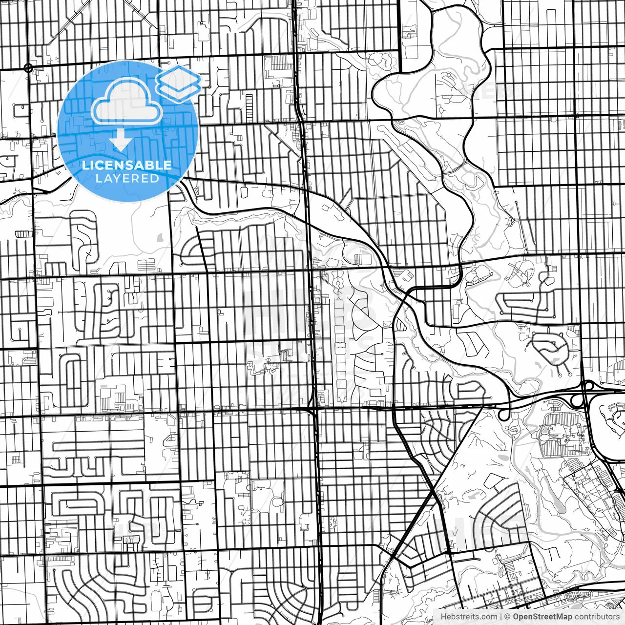 Layered PDF map of Dearborn Heights, Michigan, United States