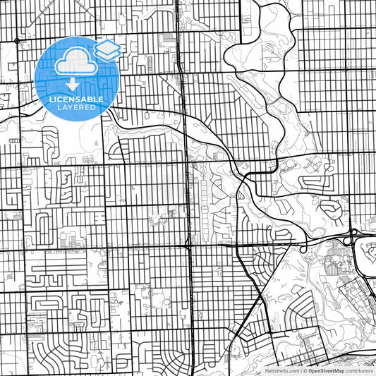 Layered PDF map of Dearborn Heights, Michigan, United States