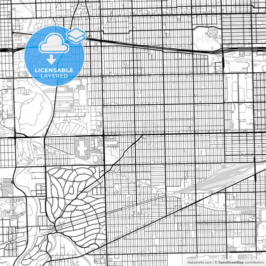 Layered PDF map of Berwyn, Illinois, United States
