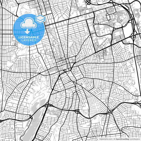 Layered PDF map of Hempstead, New York, United States