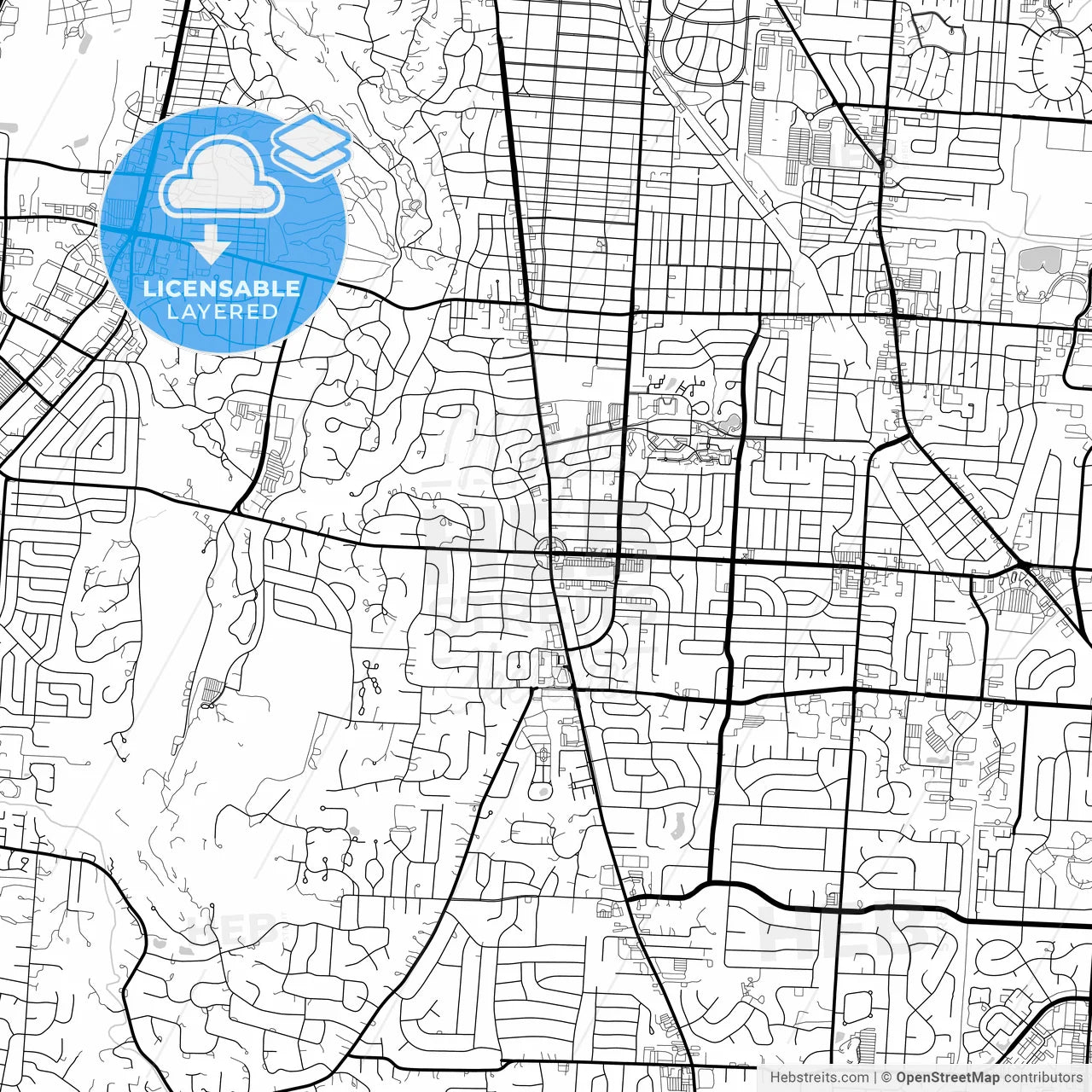 Layered PDF map of Kettering, Ohio, United States