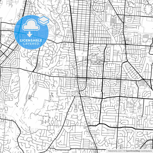 Layered PDF map of Kettering, Ohio, United States