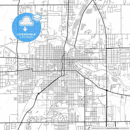 Layered PDF map of Anderson, Indiana, United States