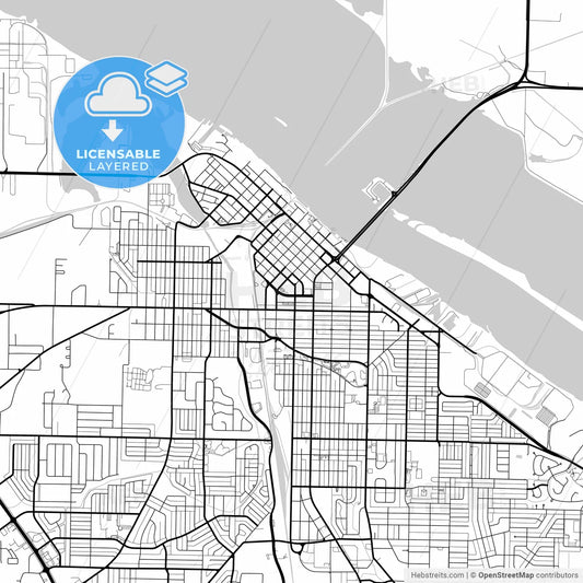 Layered PDF map of Decatur, Alabama, United States