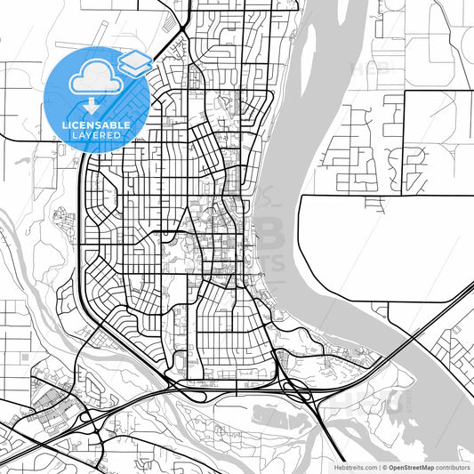 Layered PDF map of Richland, Washington, United States