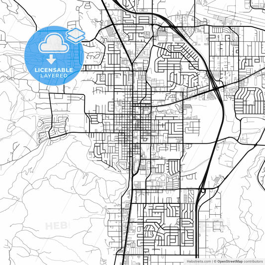 Layered PDF map of Carson City, Nevada, United States