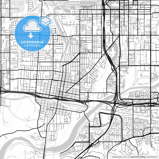 Layered PDF map of Colton, California, United States