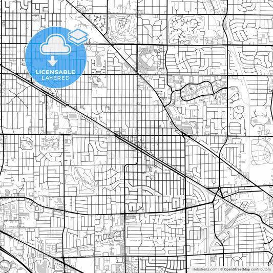 Layered PDF map of Mount Prospect, Illinois, United States